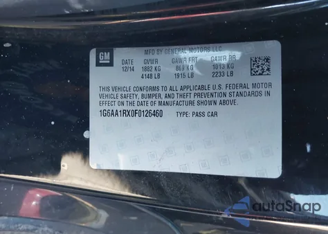 2015 Cadillac Ats Standard z USA, uszkodzony, nr VIN 1G6AA1RX0F0126460